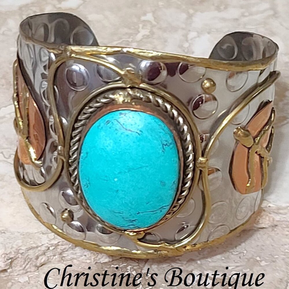 Turquoise and Gold Bracelet